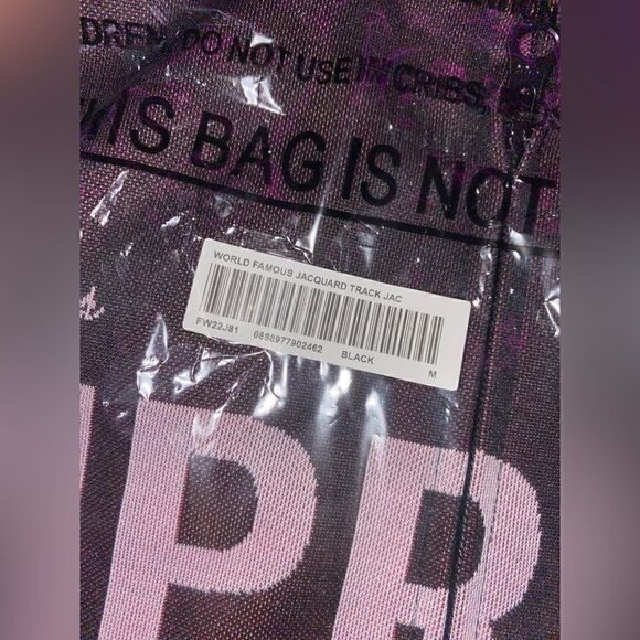 World Famous Jacquard Track Jacket “black” - Picture 1 of 5